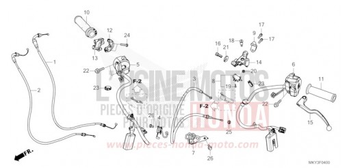 HANDLE LEVER/SWITCH/CABLE (CB650RA) CB650RAN de 2022